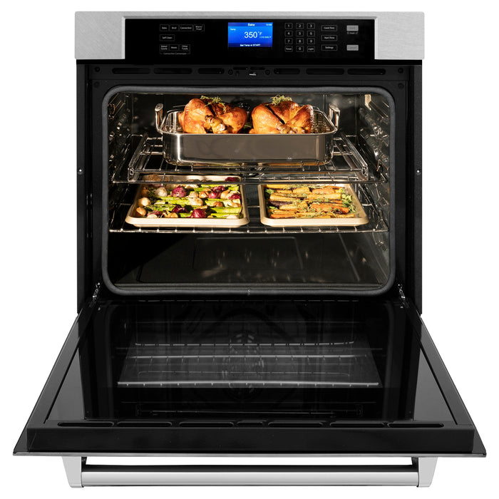 ZLINE 30" Single Wall Oven in DuraSnow® Stainless Steel, AWSS-30