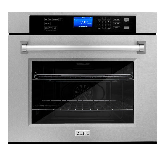 ZLINE 30" Single Wall Oven in DuraSnow® Stainless Steel, AWSS-30