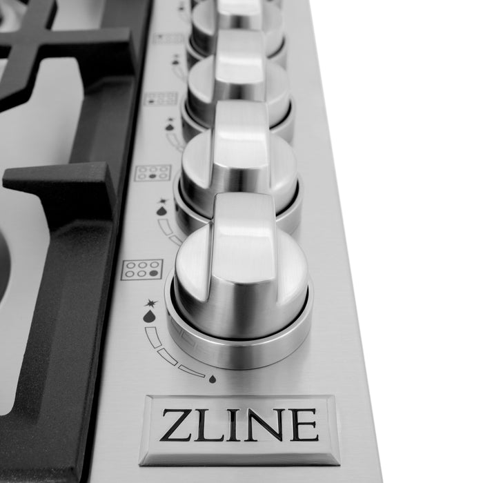 ZLINE 36" Dropin Cooktop with 6 Gas Burners in Stainless Steel, RC36