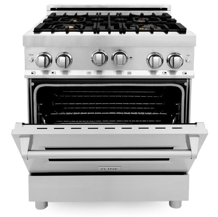 ZLINE 30" All Gas Range in Stainless with Brass Burners, RG-BR-30