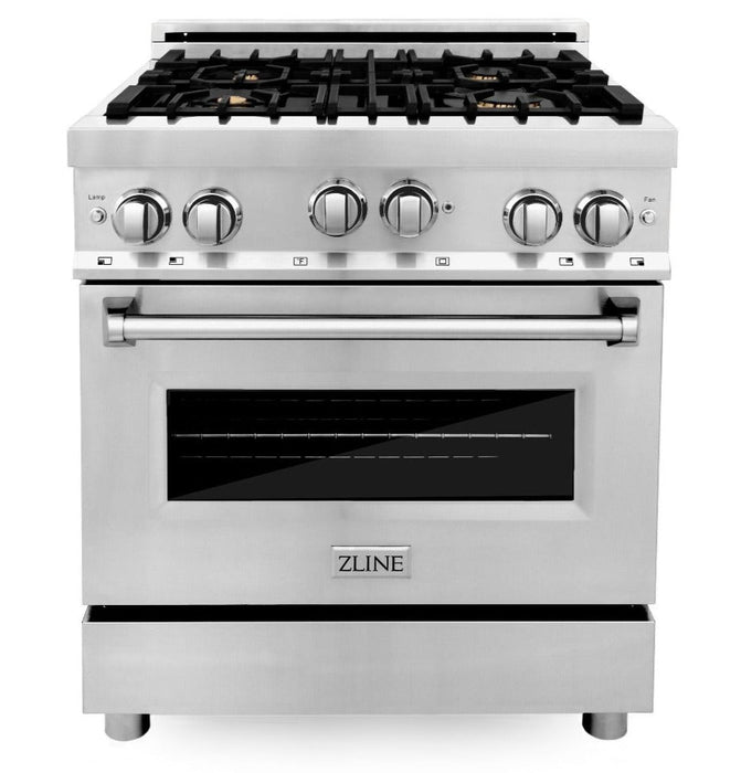 ZLINE 30" All Gas Range in Stainless with Brass Burners, RG-BR-30