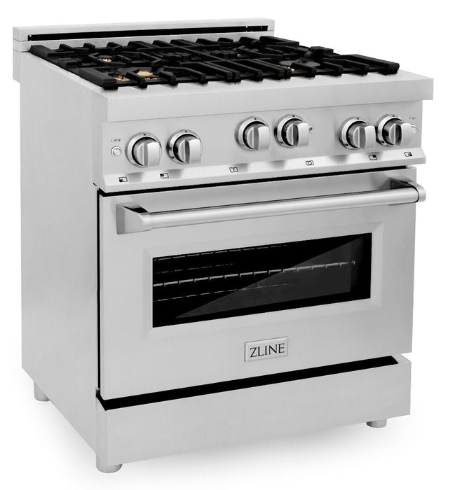 ZLINE 30" All Gas Range in Stainless with Brass Burners, RG-BR-30