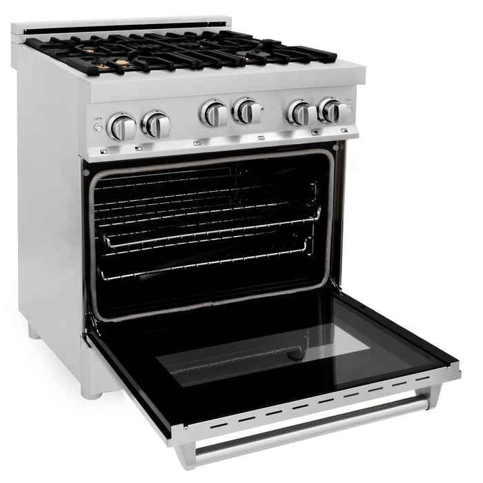 ZLINE 30" All Gas Range in Stainless with Brass Burners, RG-BR-30