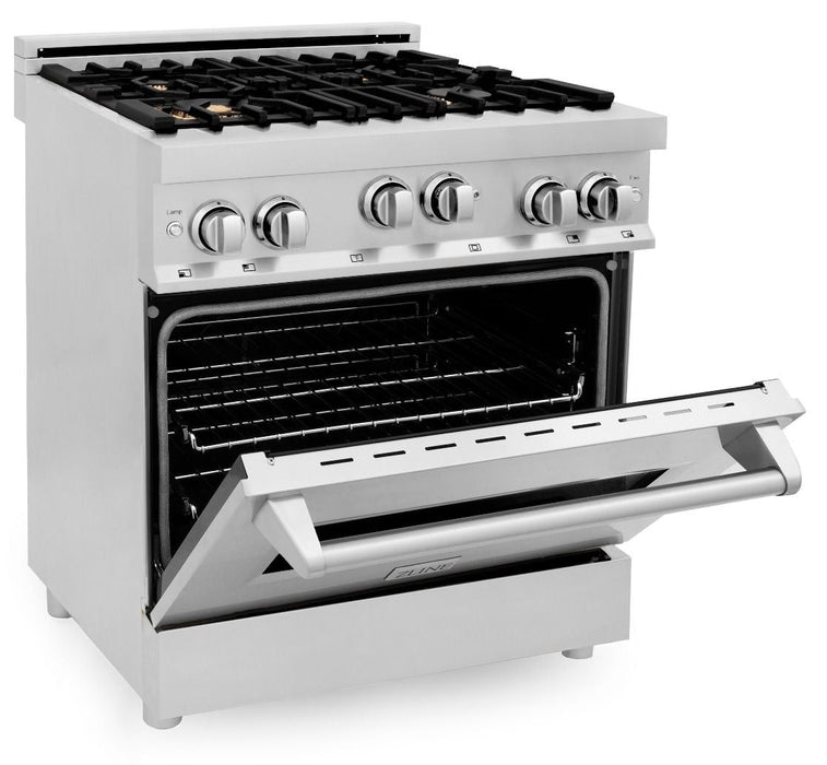 ZLINE 30" All Gas Range in Stainless with Brass Burners, RG-BR-30