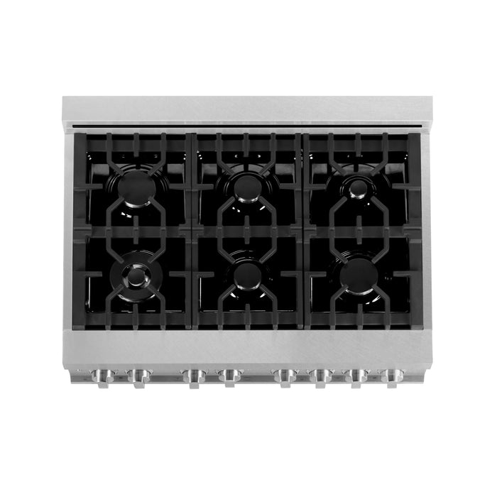 ZLINE 48" Dual Fuel Range with Griddle in DuraSnow® Stainless Steel, RAS-SN-GR-48