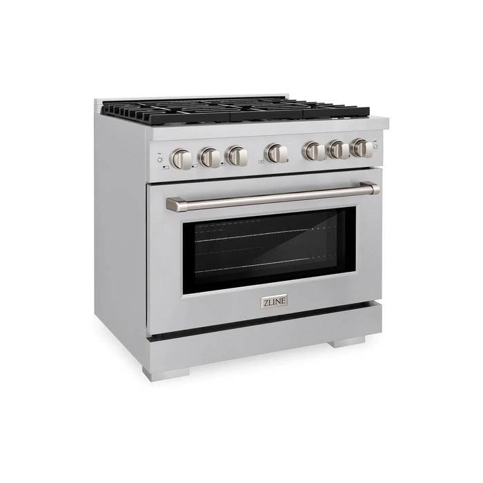 ZLINE 36" Professional Gas Range with 6 Burners in Stainless Steel, SGR36