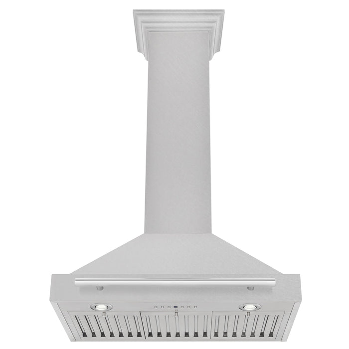 ZLINE 30" Wall Mount Range Hood in DuraSnow® Stainless Steel with Stainless Steel Handle, KB4SNX-30