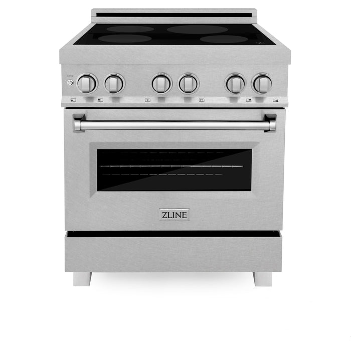 ZLINE 30" Induction Range with 4 Element Stove in DuraSnow® Stainless Steel, RAINDS-SN-30