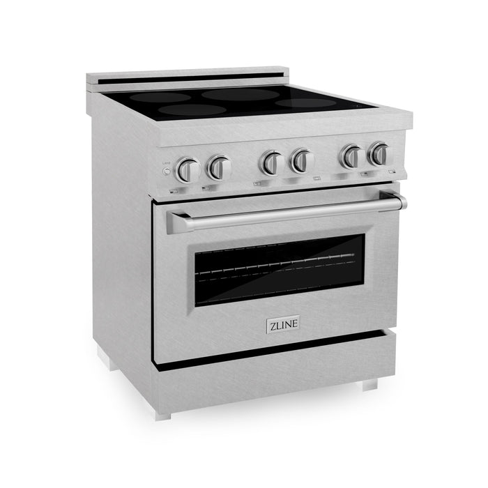 ZLINE 30" Induction Range with 4 Element Stove in DuraSnow® Stainless Steel, RAINDS-SN-30