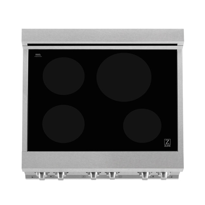 ZLINE 30" Induction Range with 4 Element Stove in DuraSnow® Stainless Steel, RAINDS-SN-30