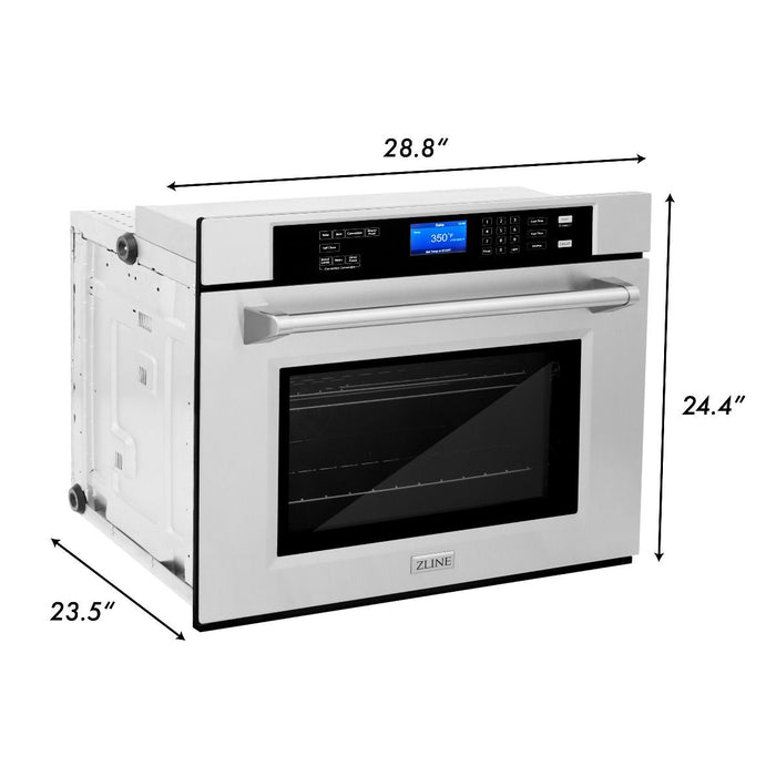 ZLINE Kitchen Appliance Package with 48 in. Stainless Steel Rangetop and 30 in. Single Wall Oven, 2KP-RTAWS48