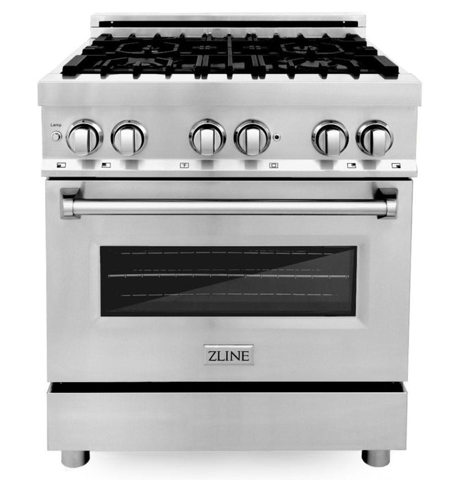 ZLINE 30" Professional Dual Fuel Range in Stainless Steel, RA30