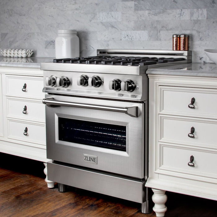 ZLINE 30" All Gas Range in Stainless with Brass Burners, RG-BR-30