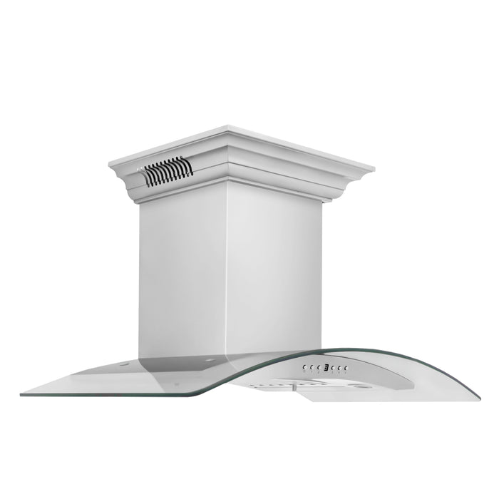 ZLINE 48" Wall Mount Range Hood in Stainless Steel with CrownSound® Built-in Speakers, KL3iCRN-BT-48