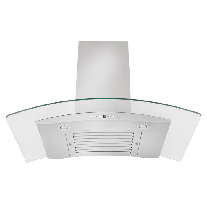 ZLINE 36" Convertible Vent Wall Mount Range Hood in Stainless Steel & Glass, KN4-36