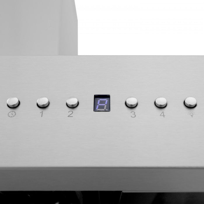 ZLINE 36" Stainless Steel Wall Mount Range Hood with Built-in CrownSound® Bluetooth Speakers, 667CRN-BT-36