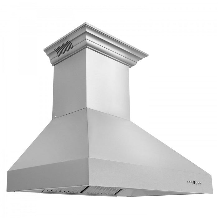 ZLINE 48" Ducted Wall Mount Range Hood in Stainless Steel with Built-in CrownSound® Bluetooth Speakers, 667CRN-BT-48