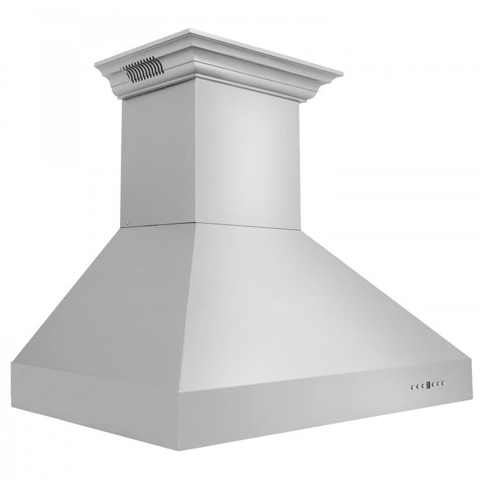 ZLINE 48" Ducted Wall Mount Range Hood in Stainless Steel with Built-in CrownSound® Bluetooth Speakers, 667CRN-BT-48