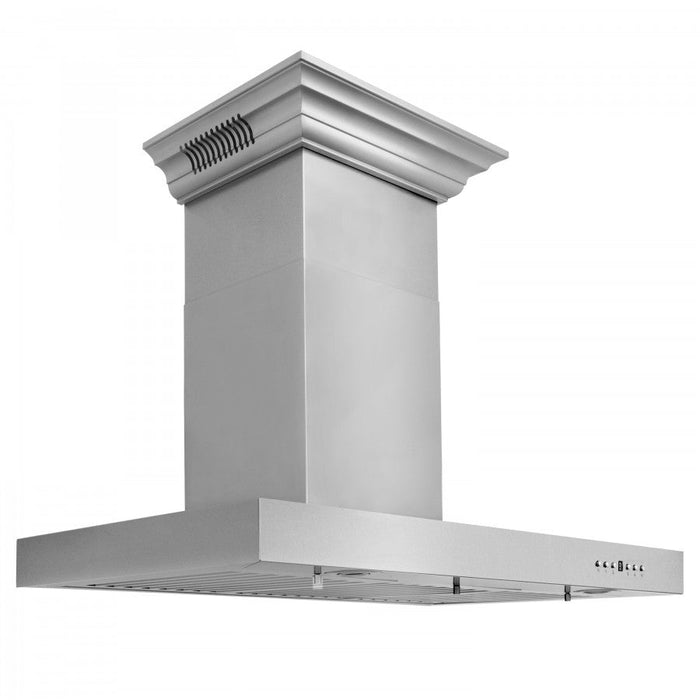 ZLINE 48" Wall Mount Range Hood in Stainless Steel with Built-in CrownSound® Bluetooth Speakers, KECRN-BT-48