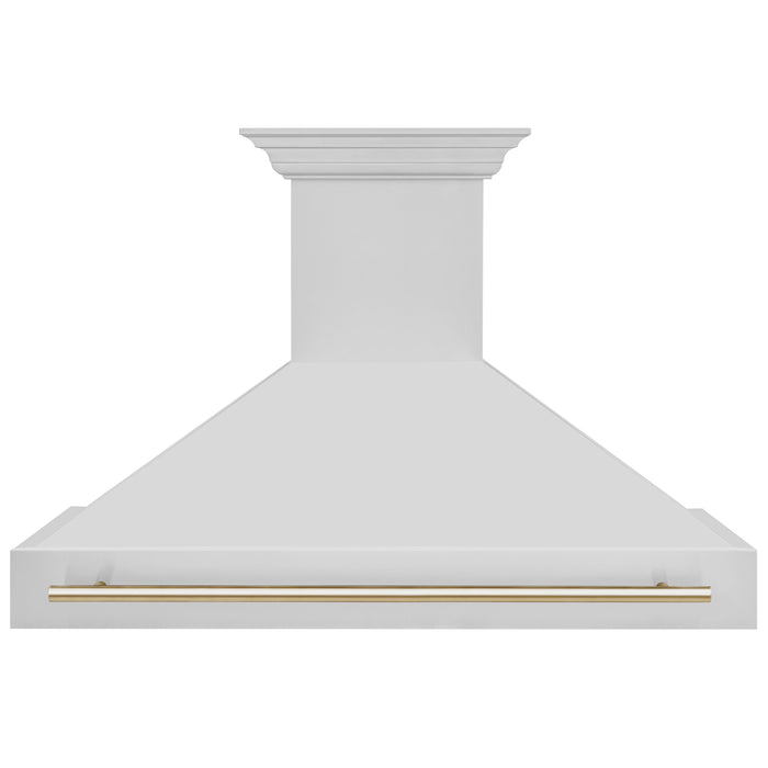 ZLINE 48" Autograph Edition Stainless Steel Range Hood with Gold Handle, 8654STZ-48-G