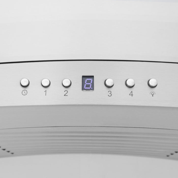 ZLINE 36" Wall Mount Range Hood with Built-in CrownSound Bluetooth Speakers in Stainless Steel & Glass, KN4CRN-BT-36
