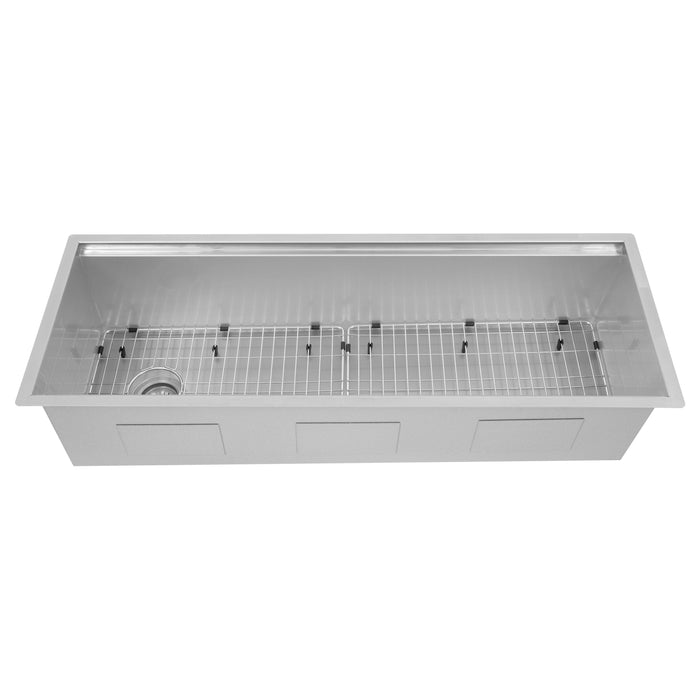 ZLINE 45" Garmisch Undermount Single Bowl Kitchen Sink in Stainless Steel with Bottom Grid and Accessories, SLS-45