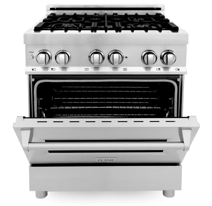 ZLINE 30" Professional Dual Fuel Range in Stainless Steel, RA30