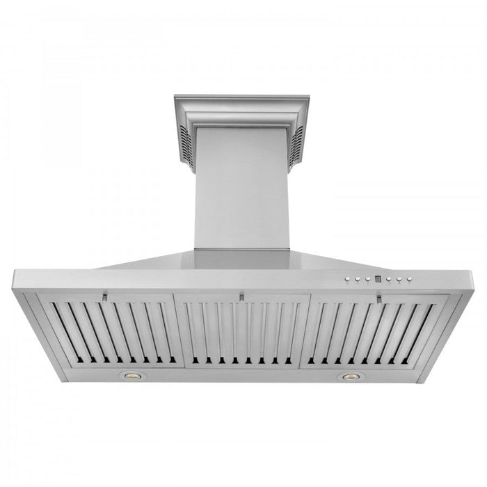 ZLINE 48" Wall Range Hood in Stainless Steel with Built-in CrownSound® Bluetooth Speakers, KL2CRN-BT-48