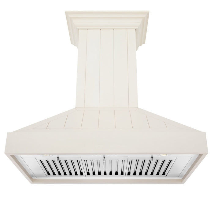 ZLINE 36" Wooden Wall Mount Range Hood in Cottage White, KPTT-36