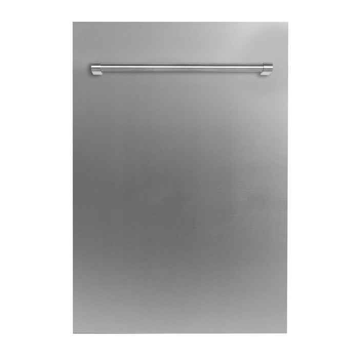 ZLINE 18" Top Control Dishwasher with Traditional Handle in Stainless Steel, DW-304-H-18