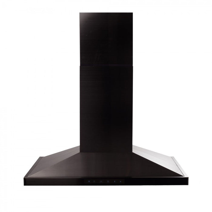 ZLINE 36" Convertible Vent Island Mount Range Hood in Black Stainless Steel, BSGL2iN-36