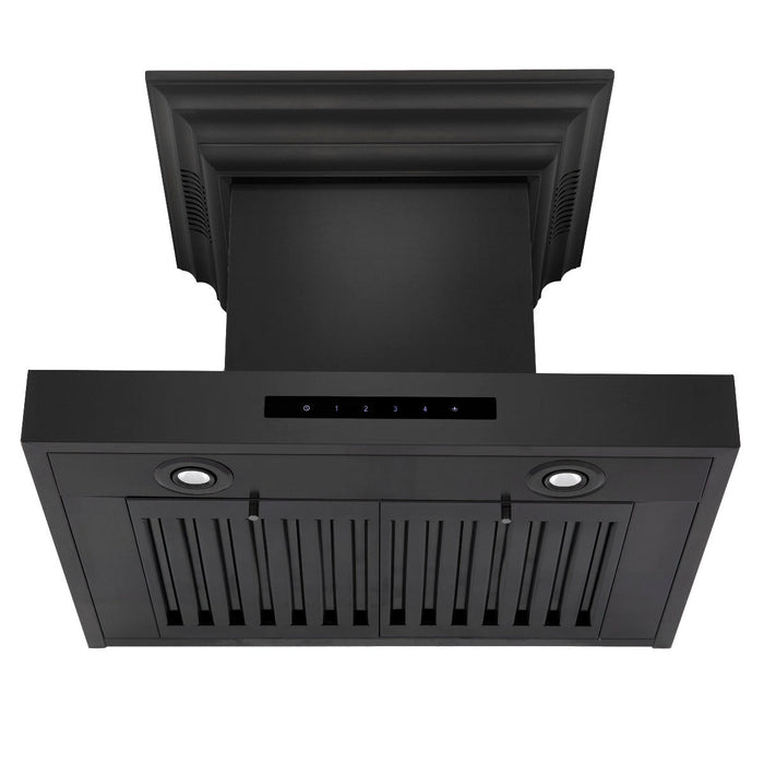 ZLINE 24" Wall Mount Range Hood in Black Stainless Steel with CrownSound® Speakers, BSKENCRN-BT-24 (Out of Stock)