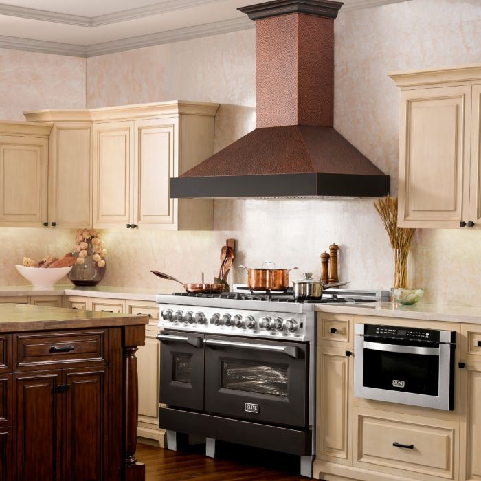 ZLINE 30" Wall Mount Range Hood in Hand-Hammered Copper Finish, 655-HBXXX-30