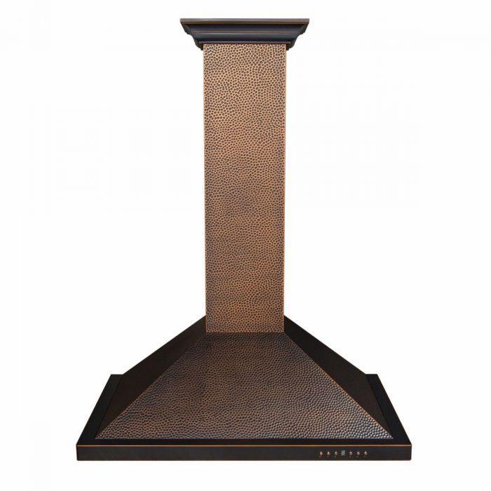 ZLINE 36" Designer Series Wall Mount Range Hood in Hand-Hammered Copper, 8KBH-36