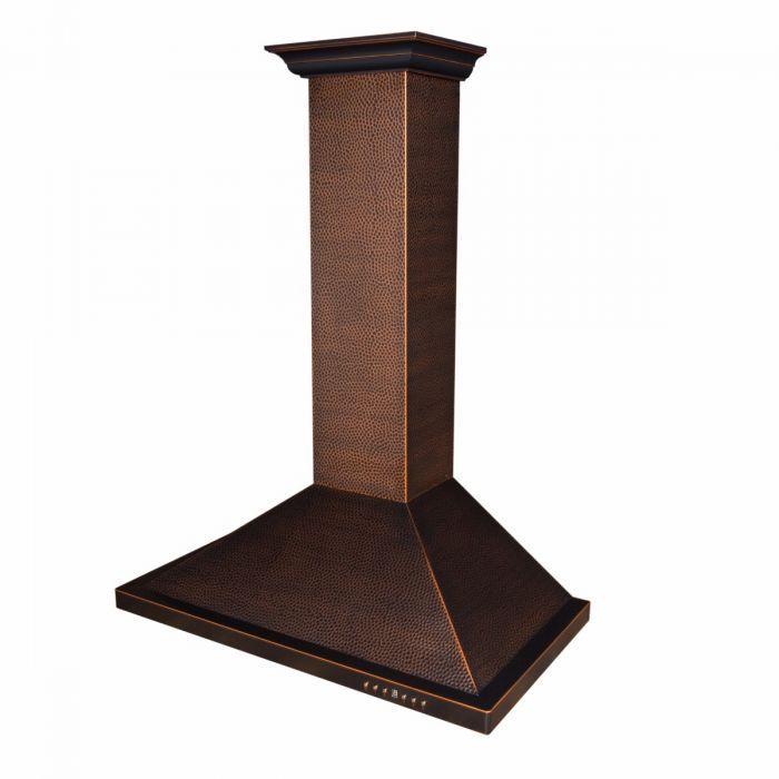 ZLINE 36" Designer Series Wall Mount Range Hood in Hand-Hammered Copper, 8KBH-36