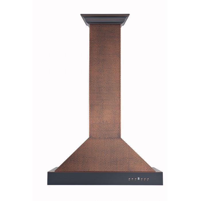 ZLINE 30" Wall Mount Range Hood in Hand-Hammered Copper, KB2-HBXXX-30