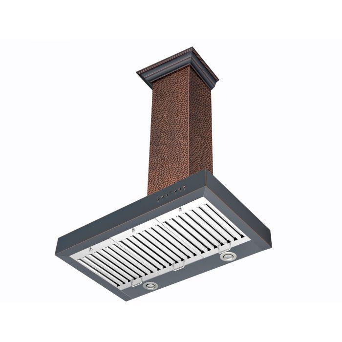 ZLINE 30" Wall Mount Range Hood in Hand-Hammered Copper, KB2-HBXXX-30