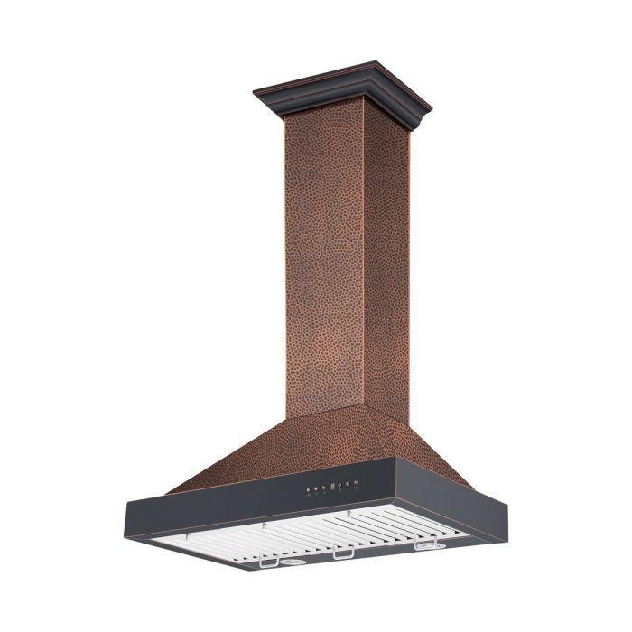 ZLINE 30" Wall Mount Range Hood in Hand-Hammered Copper, KB2-HBXXX-30