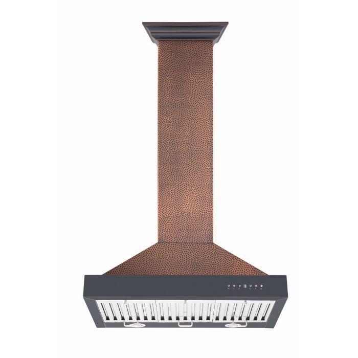 ZLINE 30" Wall Mount Range Hood in Hand-Hammered Copper, KB2-HBXXX-30