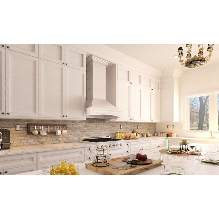 ZLINE 30" Wooden Wall Mount Range Hood in White, 321TT-30