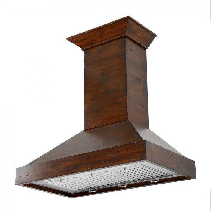 ZLINE 30" Convertible Vent Wooden Wall Mount Range Hood in Walnut, KBRR-30