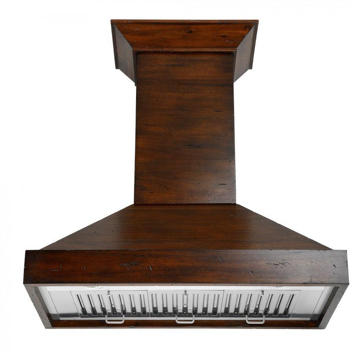 ZLINE 30" Convertible Vent Wooden Wall Mount Range Hood in Walnut, KBRR-30