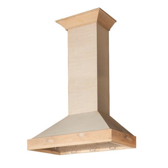 ZLINE 36" Unfinished Wooden Wall Mount Range Hood, KBUF-36