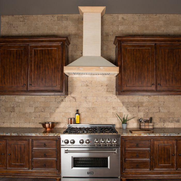 ZLINE 36" Unfinished Wooden Wall Mount Range Hood, KBUF-36