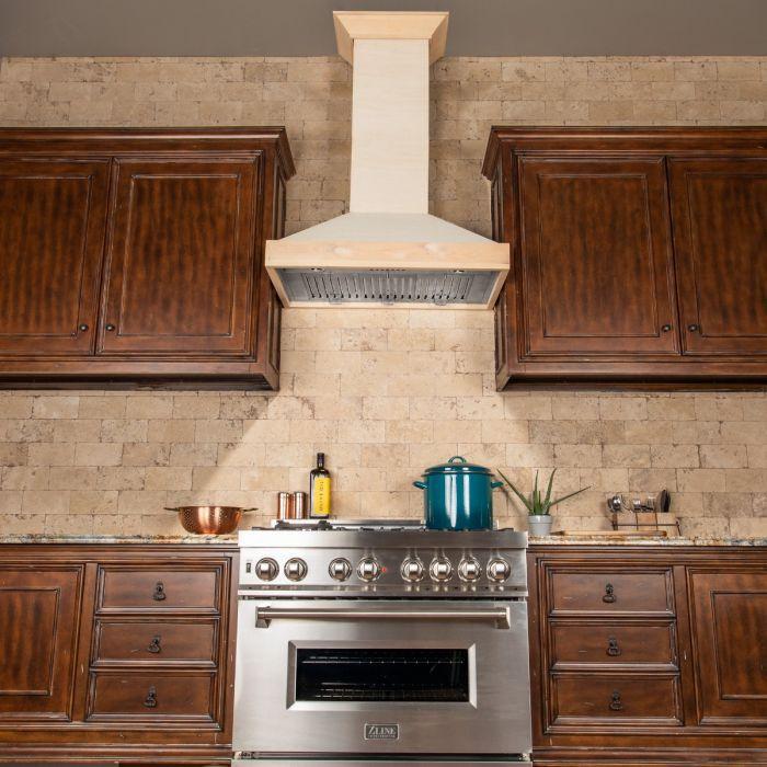 ZLINE 36" Unfinished Wooden Wall Mount Range Hood, KBUF-36