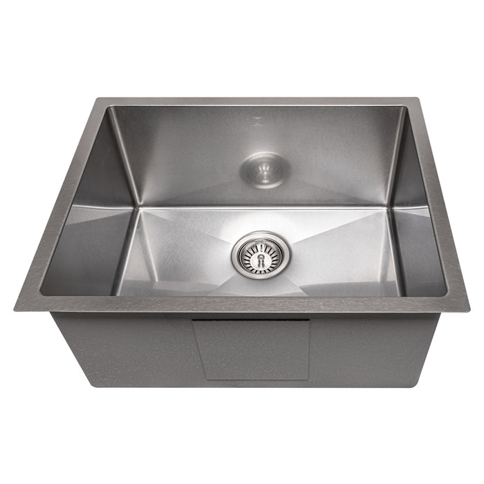 ZLINE 23" Meribel Undermount Single Bowl Kitchen Sink with Bottom Grid in DuraSnow® Stainless Steel, SRS-23S