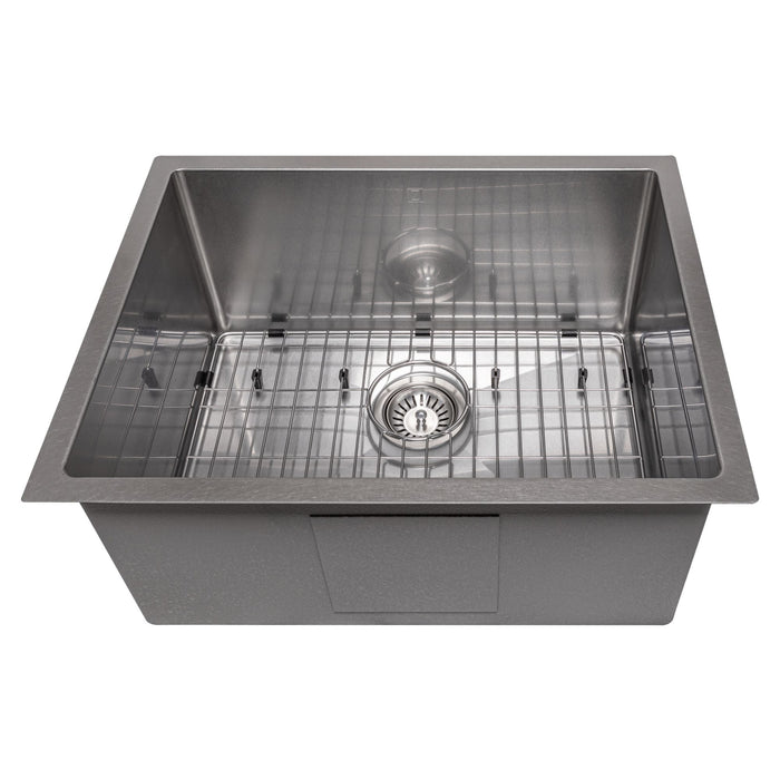 ZLINE 23" Meribel Undermount Single Bowl Kitchen Sink with Bottom Grid in DuraSnow® Stainless Steel, SRS-23S