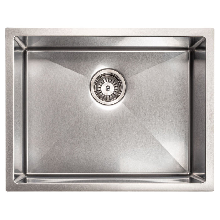 ZLINE 23" Meribel Undermount Single Bowl Kitchen Sink with Bottom Grid in DuraSnow® Stainless Steel, SRS-23S