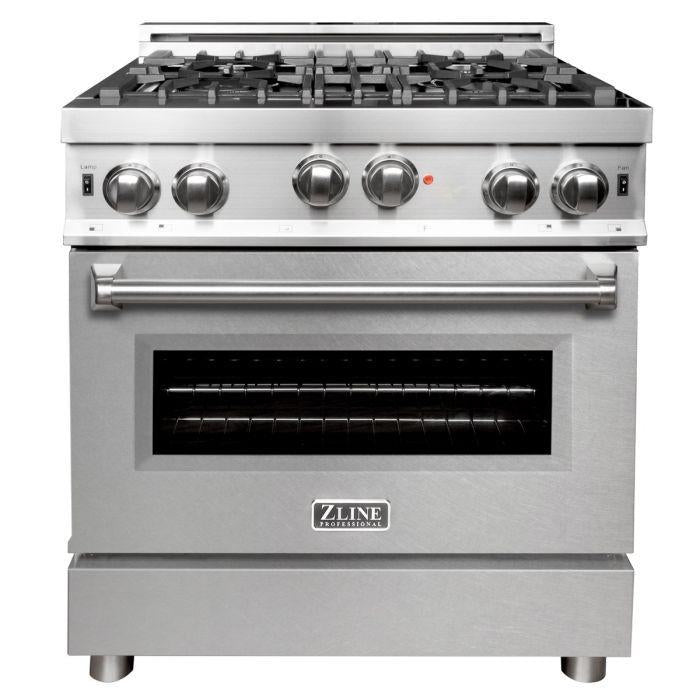 ZLINE 30" All Gas Range in Stainless Steel with DuraSnow® Stainless Door, RG-SN-30