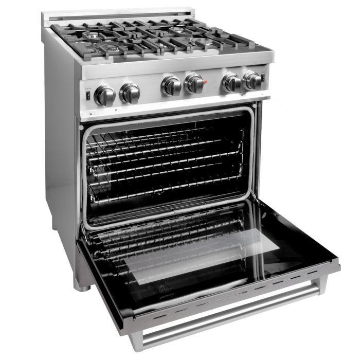 ZLINE 30" All Gas Range in Stainless Steel with DuraSnow® Stainless Door, RG-SN-30